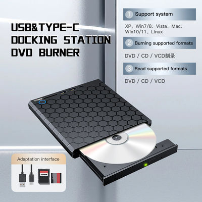 کیفیت  External CD DVD Burner USB 3.0 USB C CD-RW Drive DVD-RW Burner Writer Player کارخانه