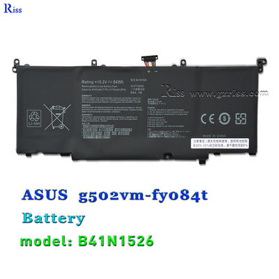 کیفیت  B41N1526 15.2V 64Wh Laptop Battery For ASUS ROG Strix GL502 GL502V GL502VS DB71 کارخانه