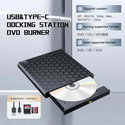 دی وی دی خارجی USB 3.0 USB C CD-RW Drive DVD-RW Burner Writer Player